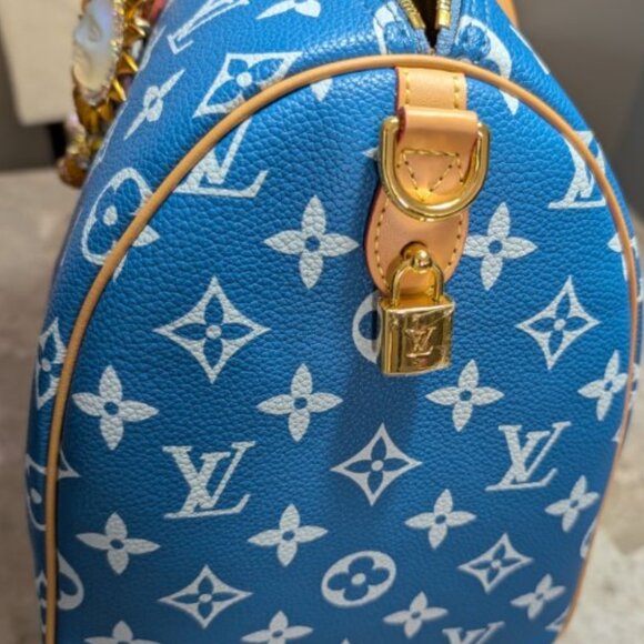 Fashion Top Handle Bag-Stunning High Quality in Gorgeous BLUE! - Picture 3 of 9